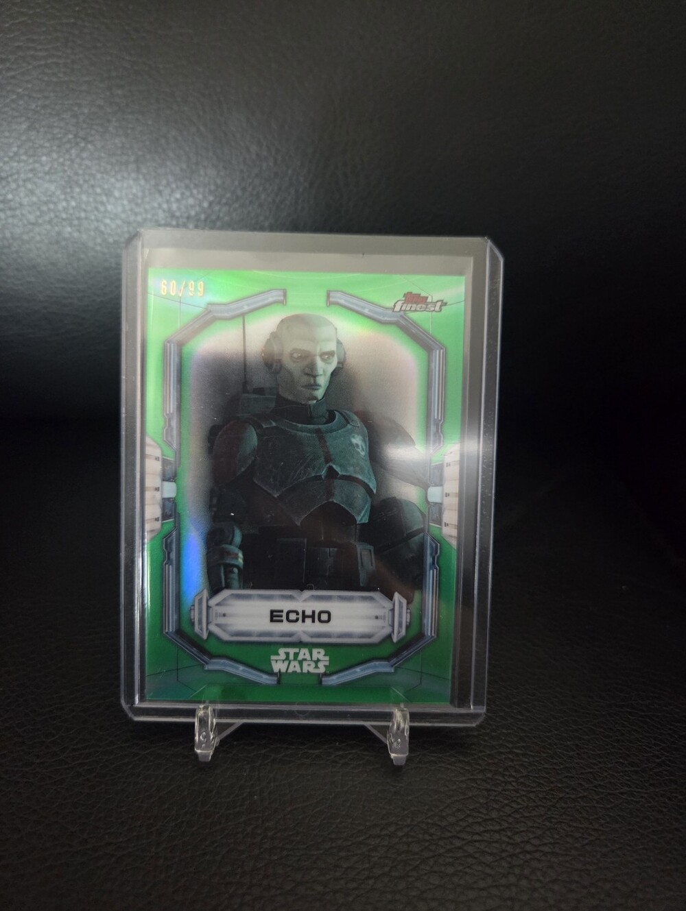 Topps Finest Star Wars Echo Green Parallel Refractor Trading Card #60/99